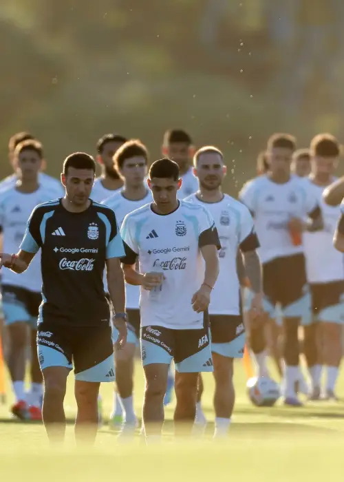 Entrenamiento de la selección argentina de fútbol
