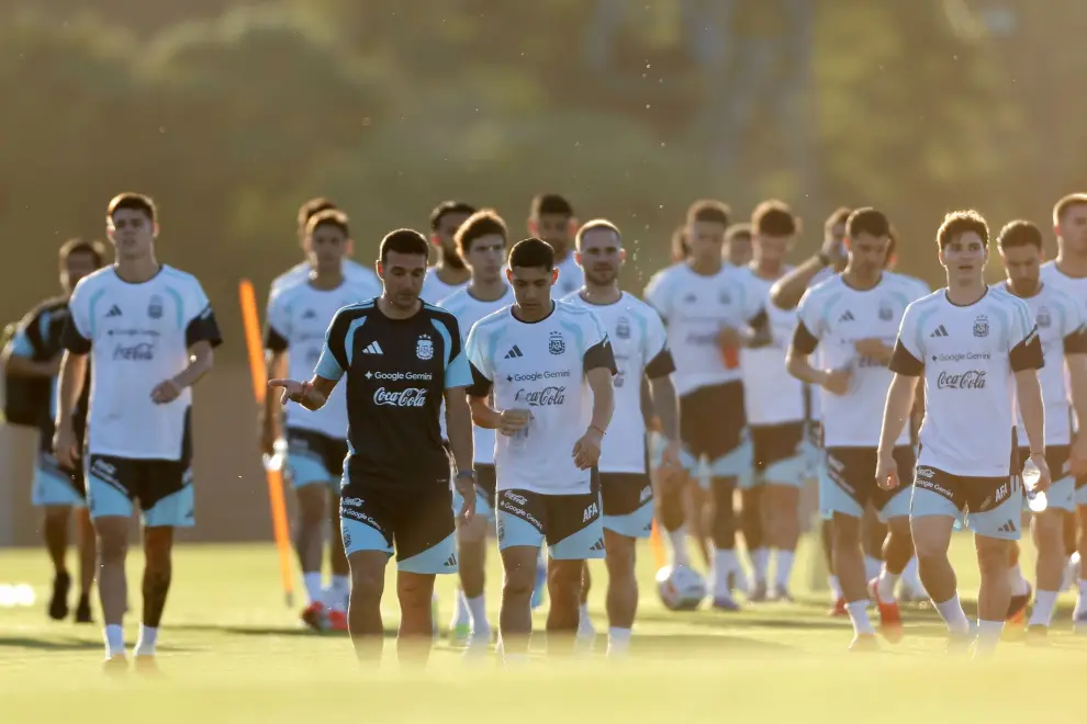 Entrenamiento de la selección argentina de fútbol