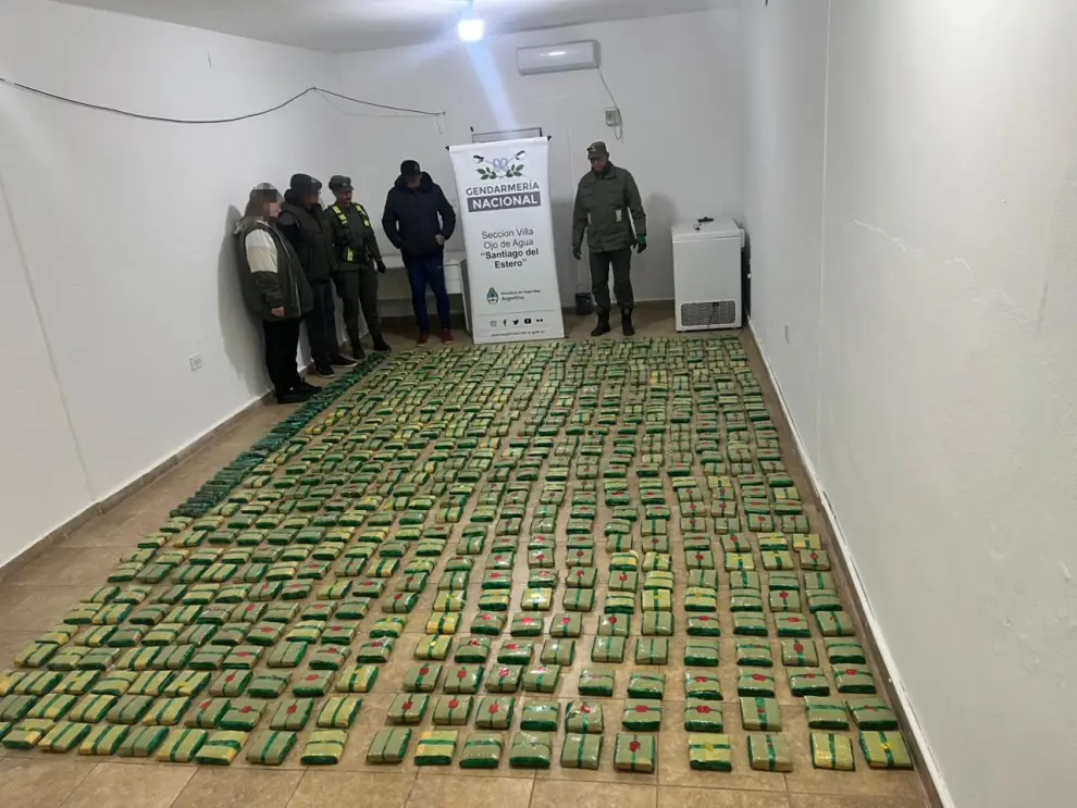 Secuestro de hojas de coca en Santiago.
