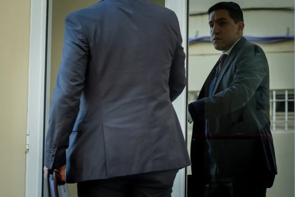 Familiares de Fabiana Andrada Reyes en ciudad judicial (Ezequiel Reyes)