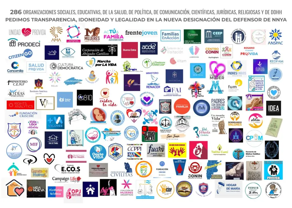 Organizaciones que adhieren al pedido