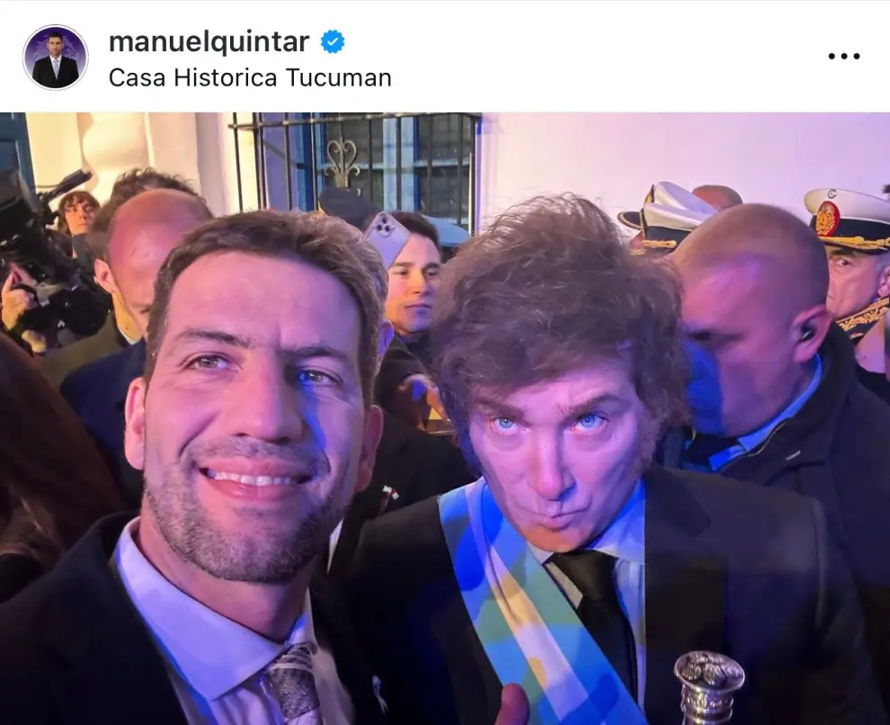 Manuel Quintar y Javier Milei