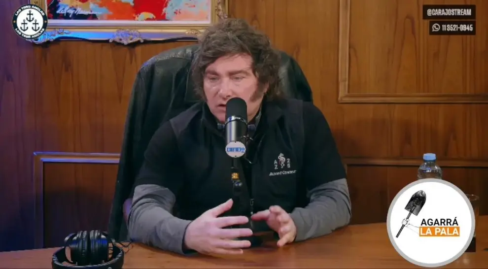 Javier Milei en el programa Las Tres Anclas