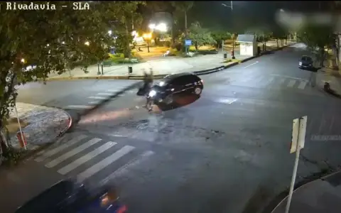Captura del momento del impacto.