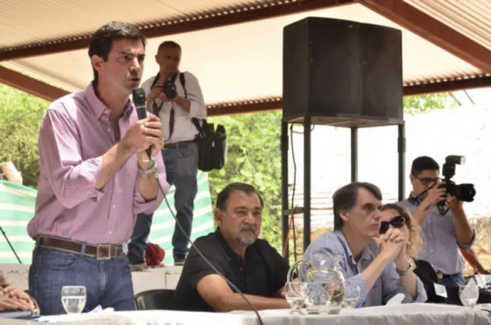 Juan Manuel Urtubey, en el centro Miguel Isa y a la derecha Pablo Kósiner.