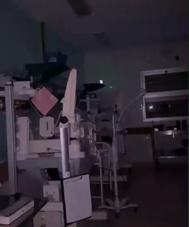 Captura de video del Materno Infantil a oscuras