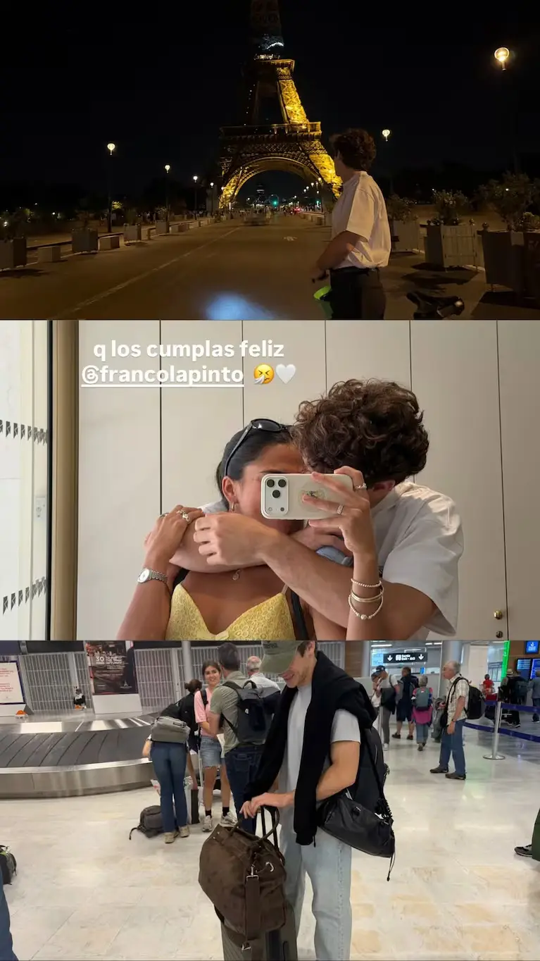También lo saludó Maia Reficco, su novia, con un collage de fotos en redes sociales