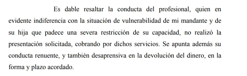 Recorte de la denuncia.