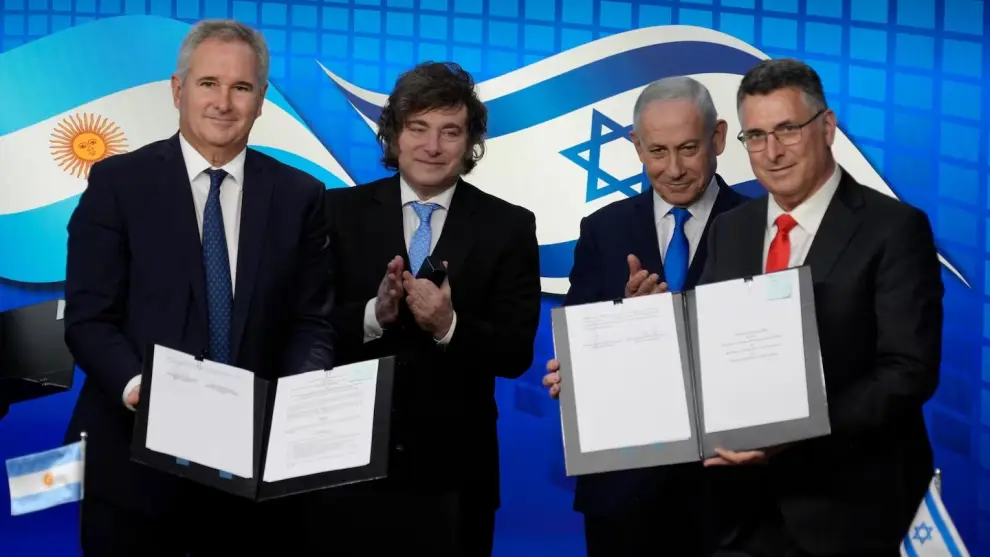 Javier Milei llamó a defender Israel, a quien definió como "el bastión de Occidente". (Foto: Presidencia)