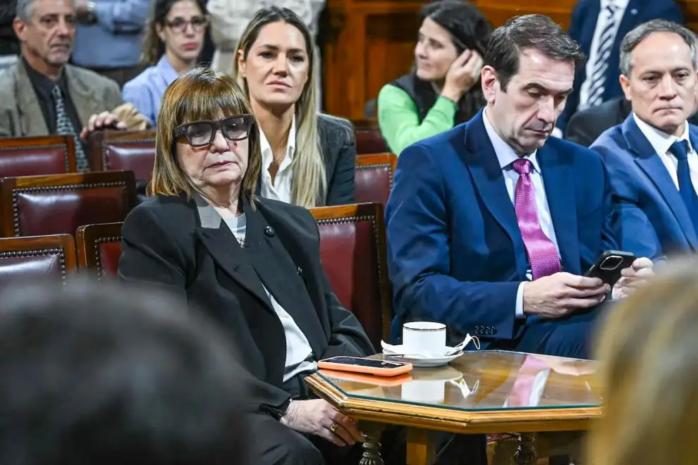 Patricia Bullrich en el Senado.