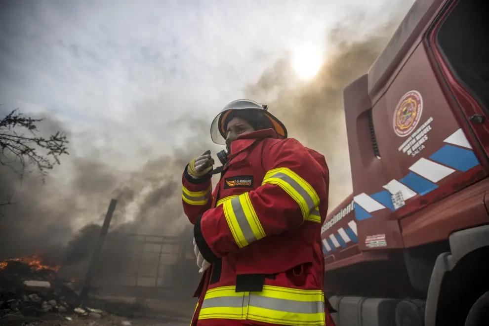 Bomberos voluntarios en Salta 