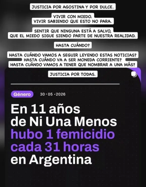 El posteo de Tini Stoessel sobre el femicidio de Agostina Vega