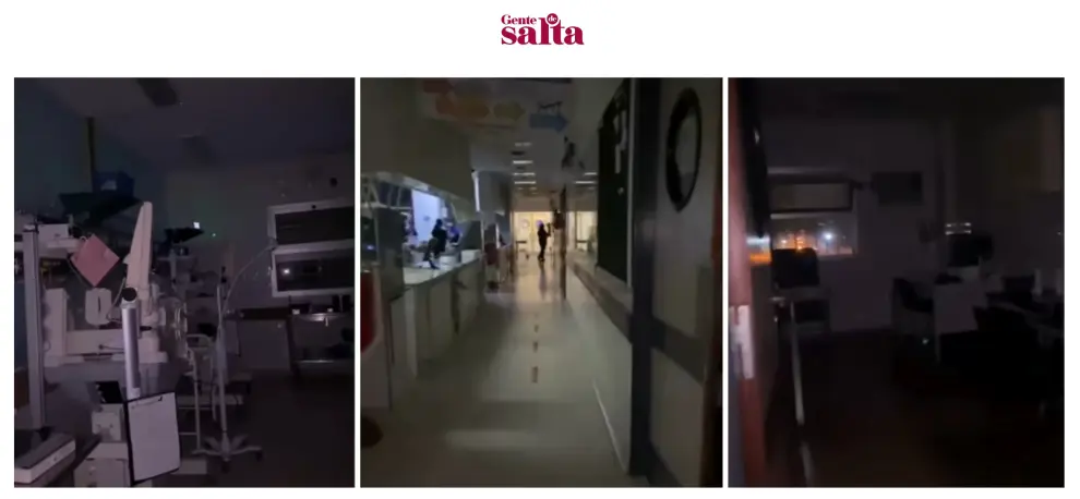 Captura de video del Materno Infantil a oscuras