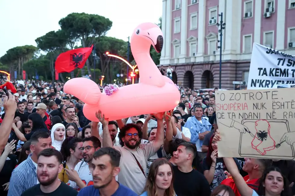 Protestas en Albania