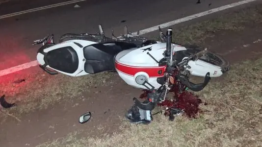 La moto involucrada en el trágico siniestro ocurrido en Yuto.