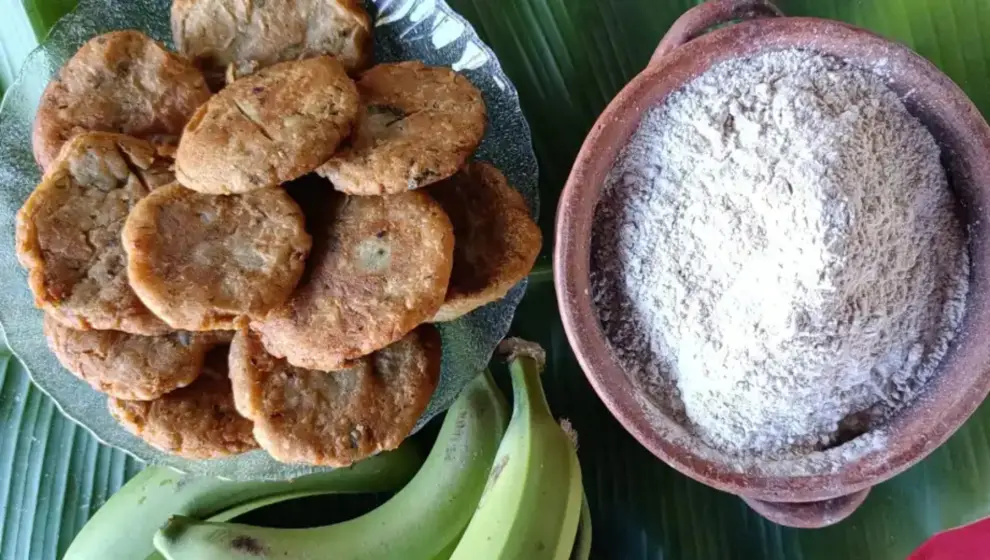Croquetas hechas con harina de banana