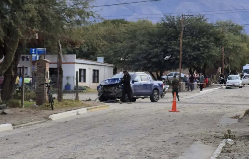 Así quedó la Ford Ranger que ocasionó la muerte de dos cafayateños