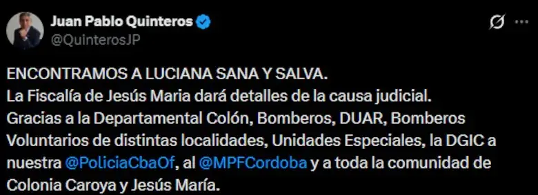 Ministro de seguridad de Córdoba