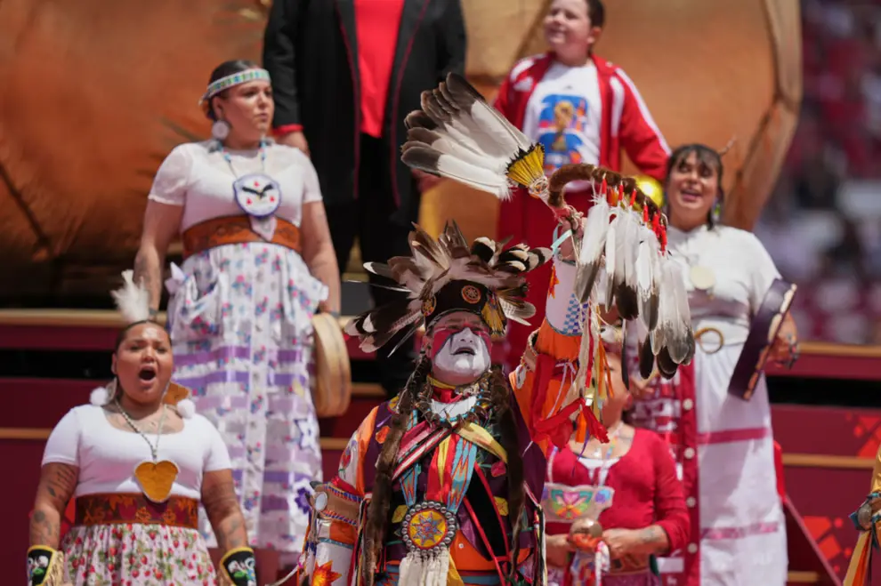 Los pueblos originarios tuvieron su lugar en la presentación