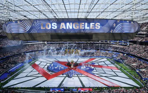 La ceremonia inaugural, con todo el colorido y la ostentación norteamericana.