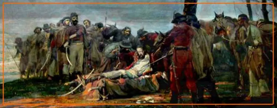 
"La muerte de Güemes", óleo del pintor Antonio Alice, realizado en 1910.