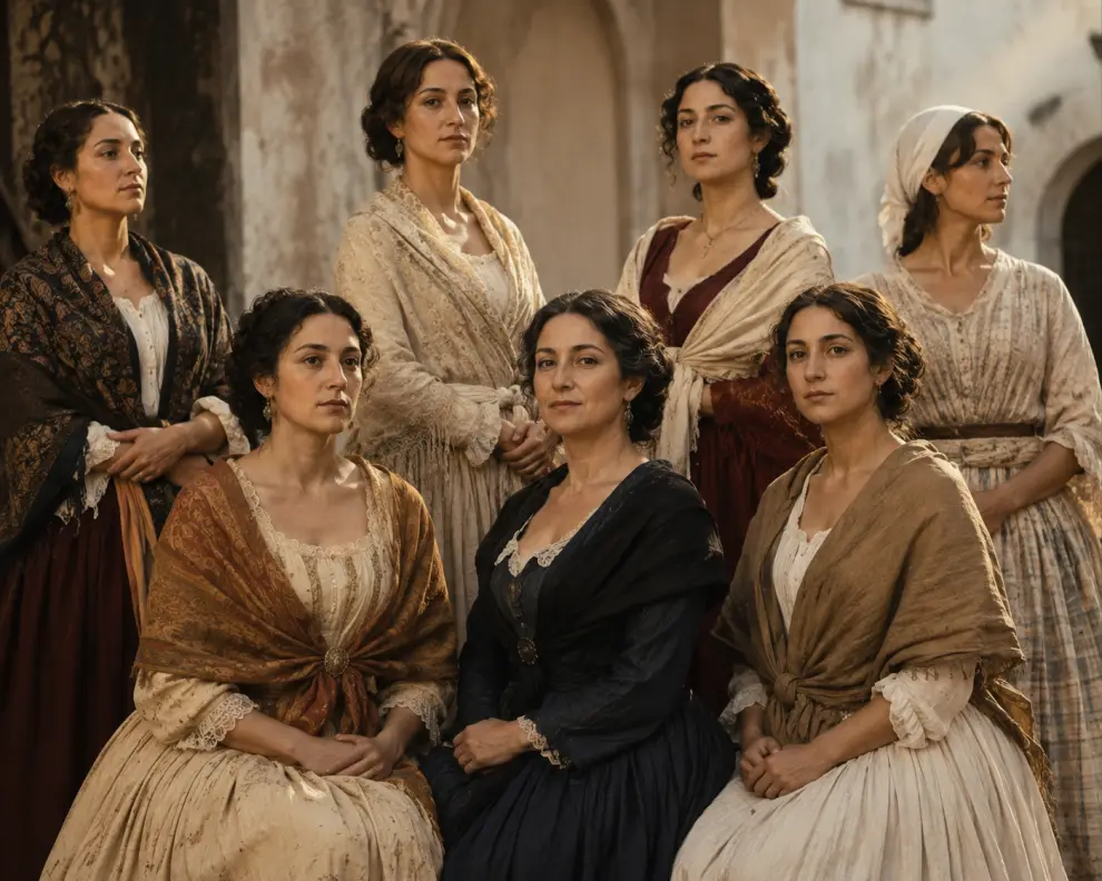 Mujeres de la época (IA)