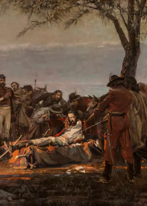 La muerte de Güemes (Óleo del pintor Antonio Alice, realizado en 1910))
