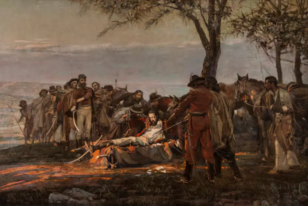 La muerte de Güemes (Óleo del pintor Antonio Alice, realizado en 1910))