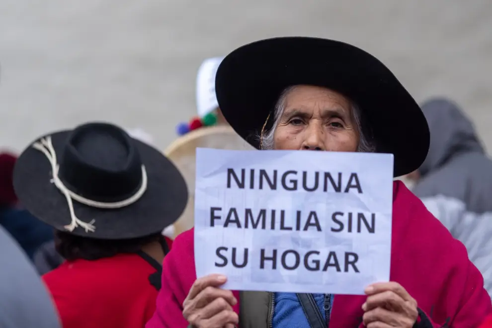 Manifestación por el desalojo en las pailas Cachi