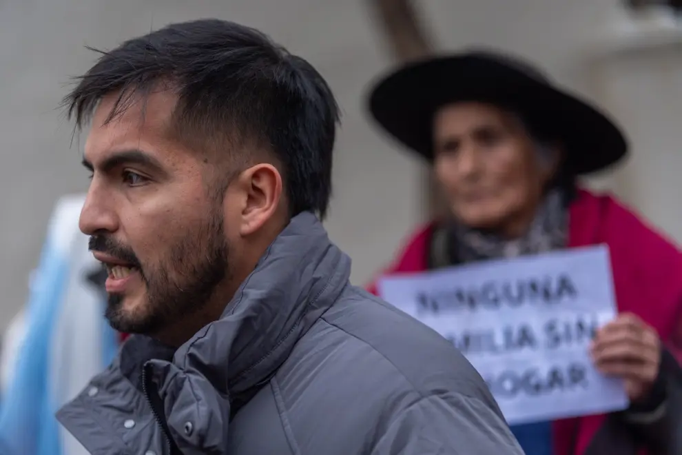 Manifestación por el desalojo en las pailas Cachi