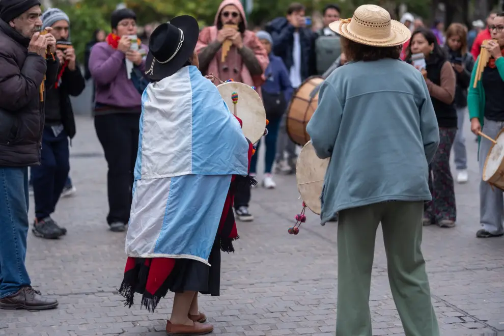 Manifestación por el desalojo en las pailas Cachi