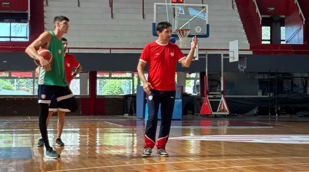 Rearte en uno de los entrenamientos en Unión de Santa Fe.