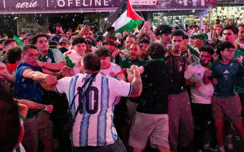 Incidentes entre hinchas de Argelia y Argentina