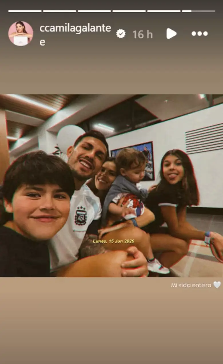 Camila visitó a Paredes junto a sus hijos