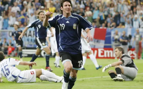 el primer gol de messi en un mundial