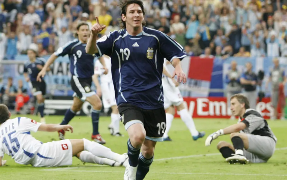 el primer gol de messi en un mundial