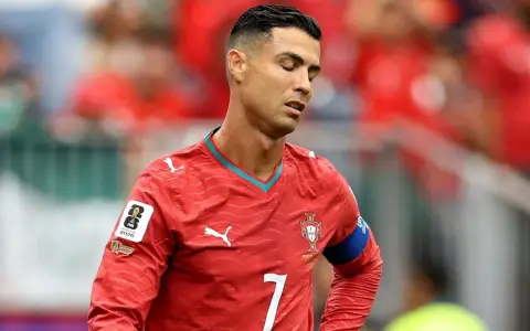 La decepción en la cara de Cristiano Ronaldo tras empatar con Congo