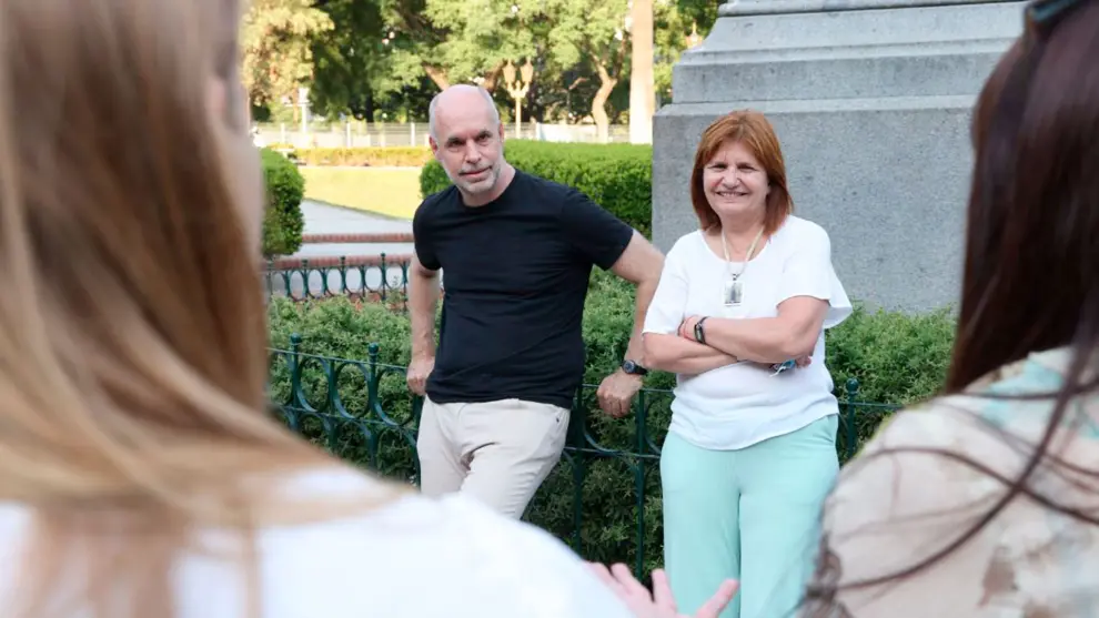 Patricia Bullrich junto a Horacio Rodriguez Larreta
