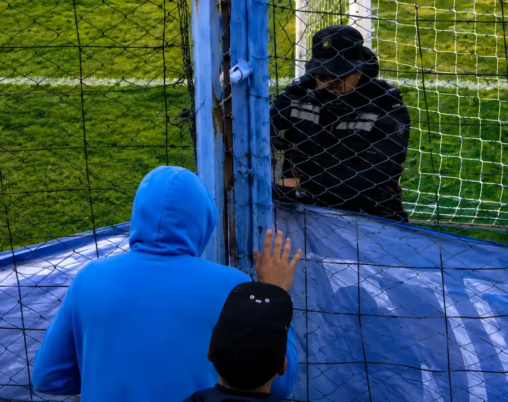 Captura momento de tensión en la cancha
