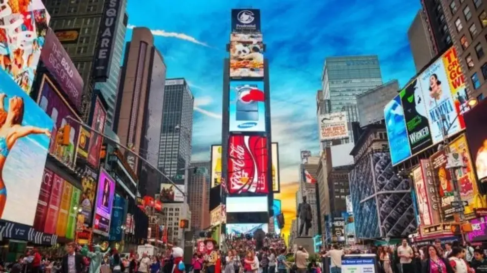 Miles de personas se encontraban en el centro de Nueva York.
