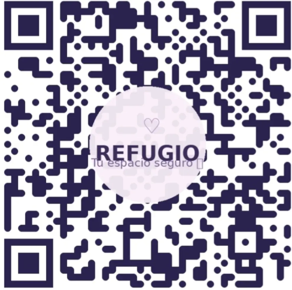 El QR para descargar y utilizar la app Refugio