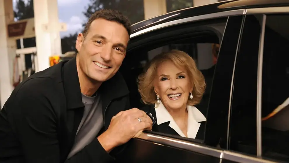 Mirtha Legrand y Lionel Scaloni grabaron una publicidad juntos.