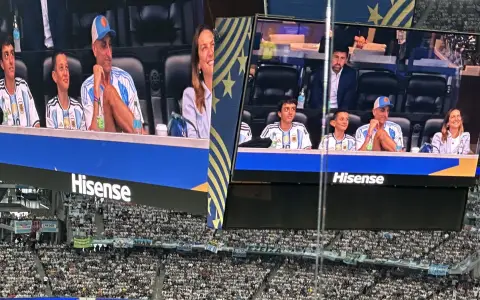 Emanuel Ginóbili, ovacionado por todo el estadio de Dallas cuando las cámaras de televisión lo captaron.