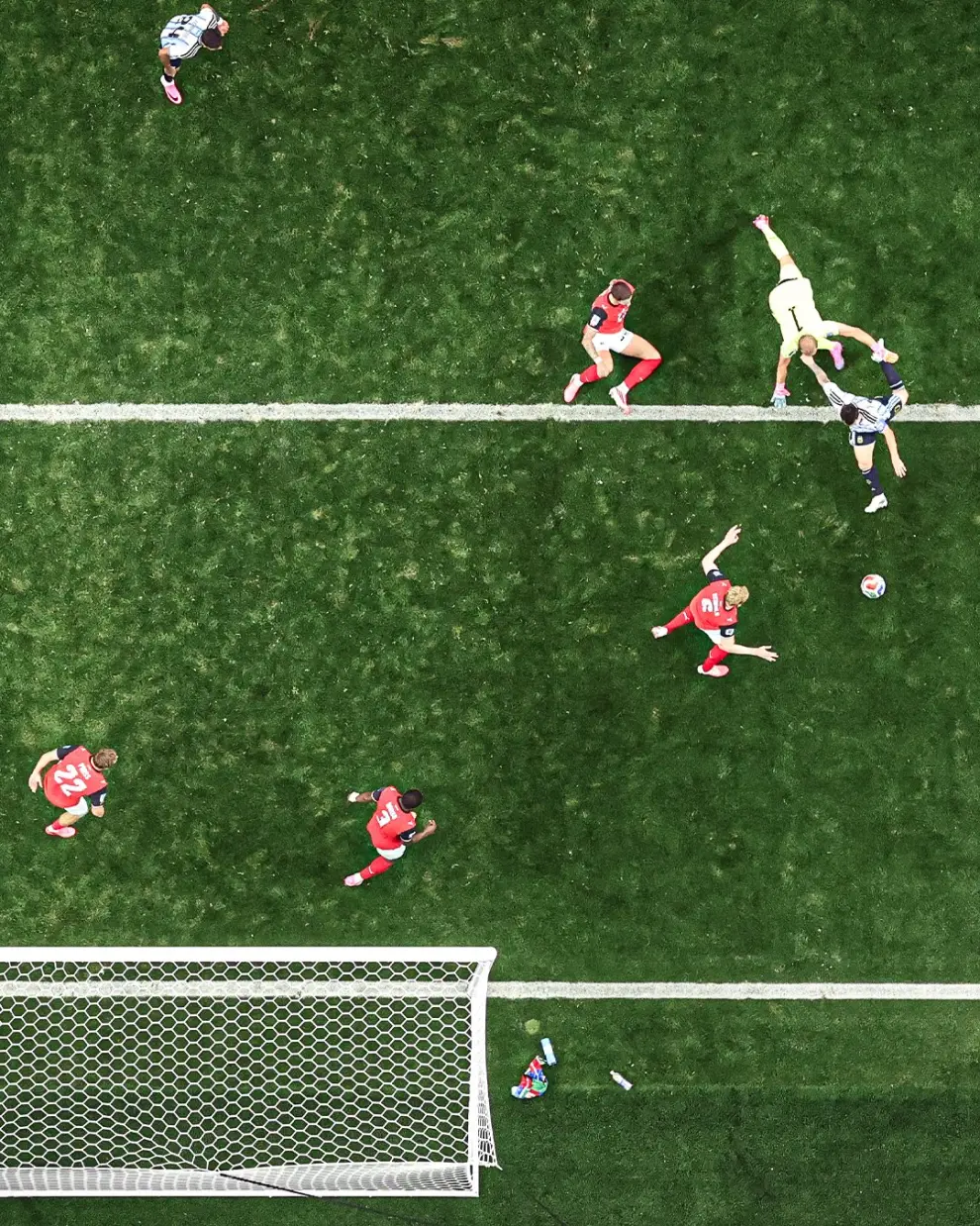 Cinco contra él: La jugada del segundo gol de Messi ante Austria, desde el aire.