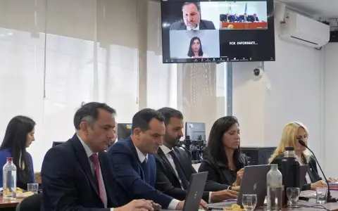 Los fiscales federales Julio Zárate, Lucas Colla, Gaston Pruzán y María Garmendia
