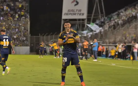 Adam Bareiro fue el héroe de Boca cuando se enfrentaron a Gimnasia de Chivilcoy en Salta