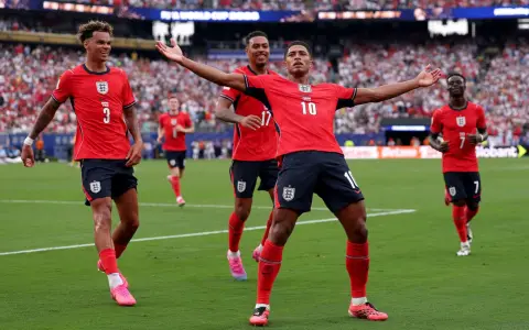 Jude Bellingham, en el festejo del primer gol inglés ante Panamá.