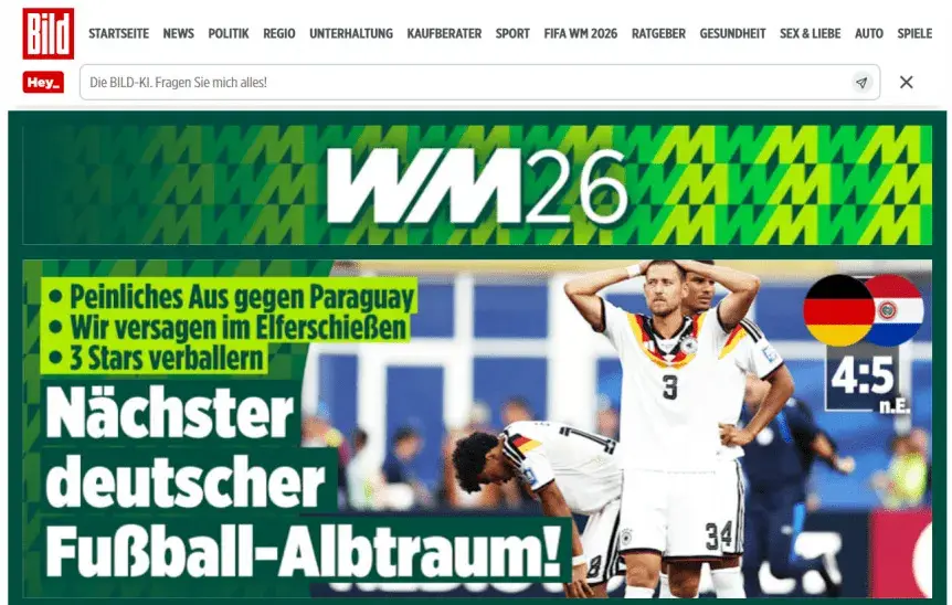 Los medios alemanes liquidaron a la selección teutona.
