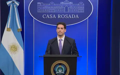 La nueva voz de la Casa Rosada, Adrían Ravier. (Captura de video)