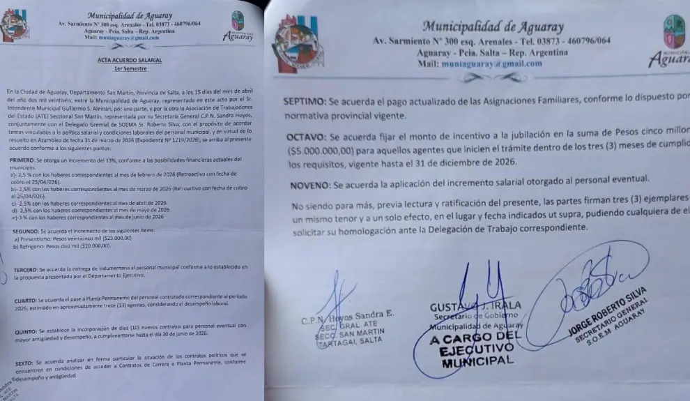 El acuerdo firmado en abril